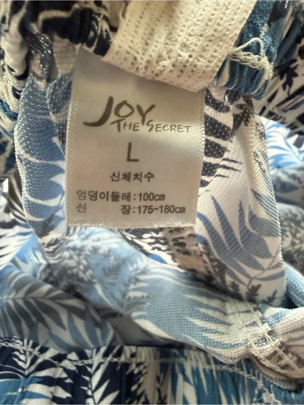Men's Tropical Blue Leaf Swim Trunks